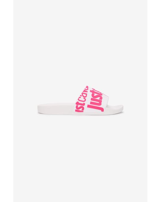 Roberto Cavalli Pink Slip-On Slides