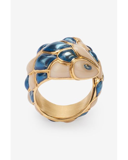 Anillo Con Serpiente Roberto Cavalli de color Natural