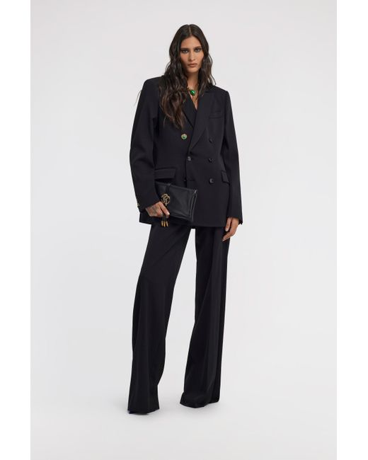 Roberto Cavalli Black Double-Breasted Blazer