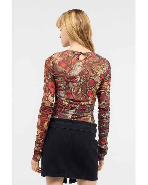 Roberto Cavalli White Sweater With Python Print
