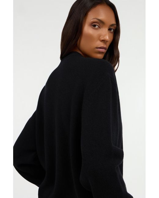 Roberto Cavalli Black Cardigan With Monogram Mirror Snake