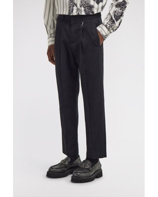 Roberto Cavalli Blue Pants With Fang Detail for men