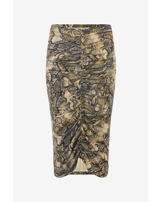 Gonna Con Stampa Python di Roberto Cavalli in Multicolor