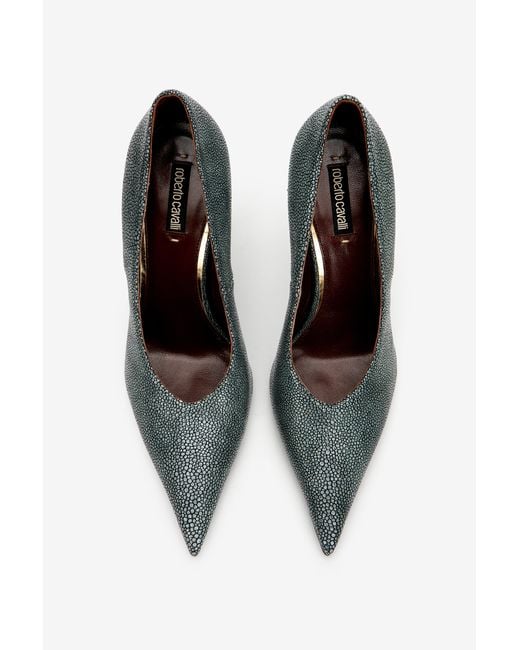 Roberto Cavalli Black Pumps Serpentine