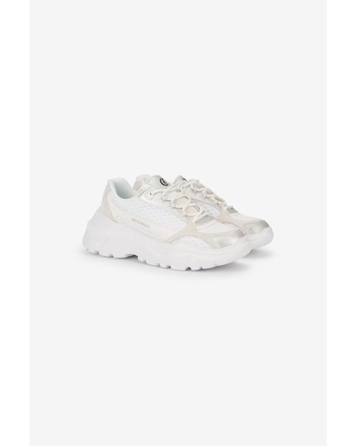 Roberto Cavalli Multicolor Chunky Sneakers With Leather Inserts