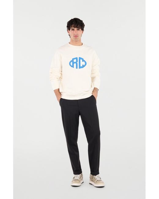 Roberto Cavalli White Sweatshirt With Monogram for men