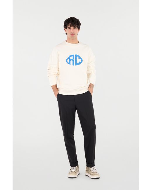Roberto Cavalli White Sweatshirt With Monogram for men
