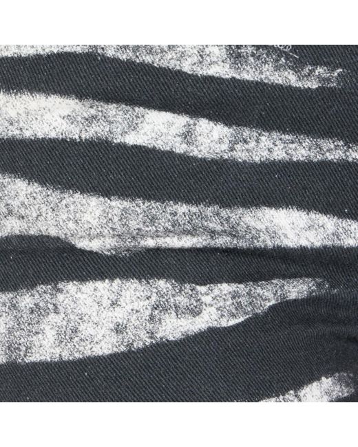 Roberto Cavalli Black Hose Mit Print Zebra