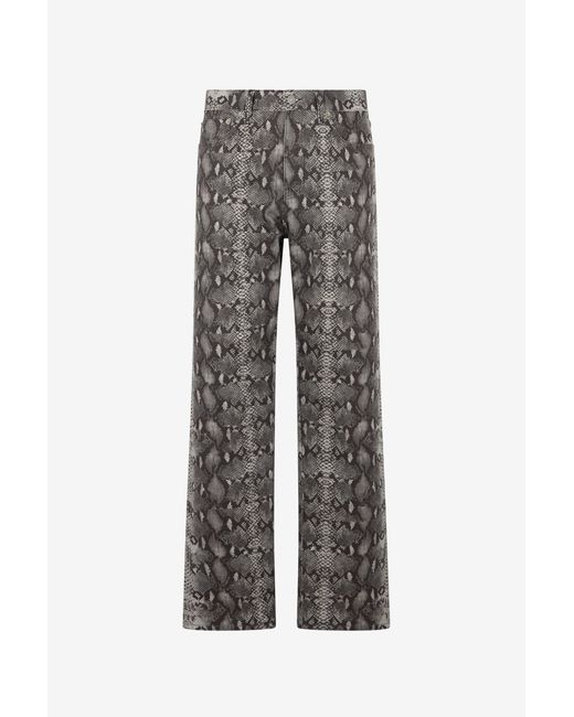 Roberto Cavalli Denim-Jeans Mit Python-Print in Gray für Herren