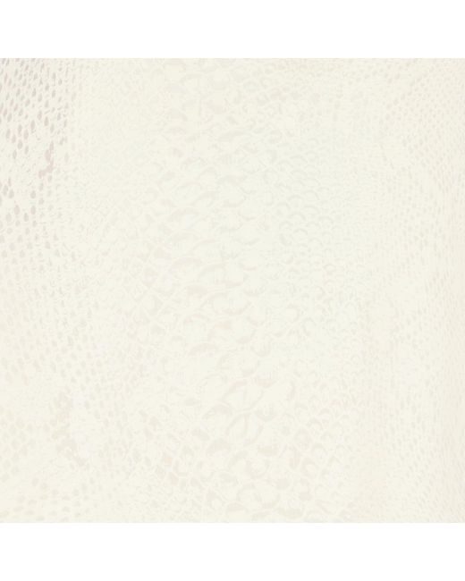 Roberto Cavalli White Python-Print Shirt
