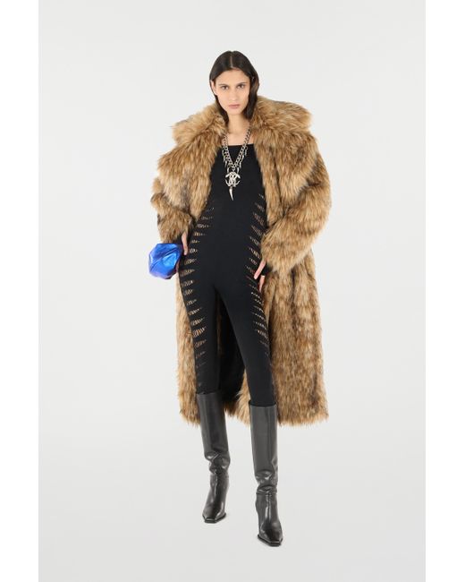 Roberto Cavalli Black Jumpsuit Mit Perforiertem Motiv Zebra