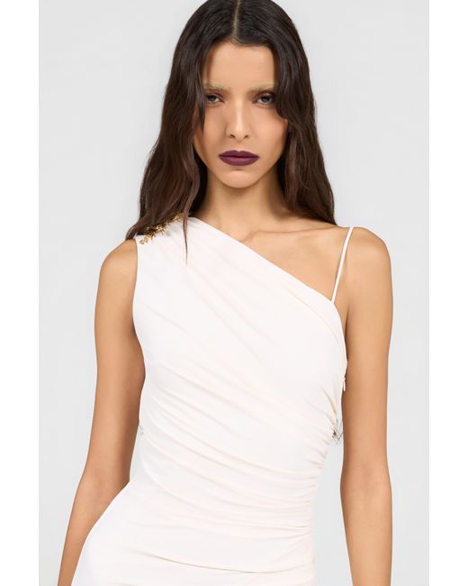 Roberto Cavalli White Serpentine Ivory Dress