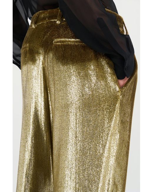 Roberto Cavalli Green Velvet Long Pants