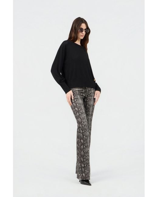 Jeans Imprimé Python Roberto Cavalli en coloris Gray