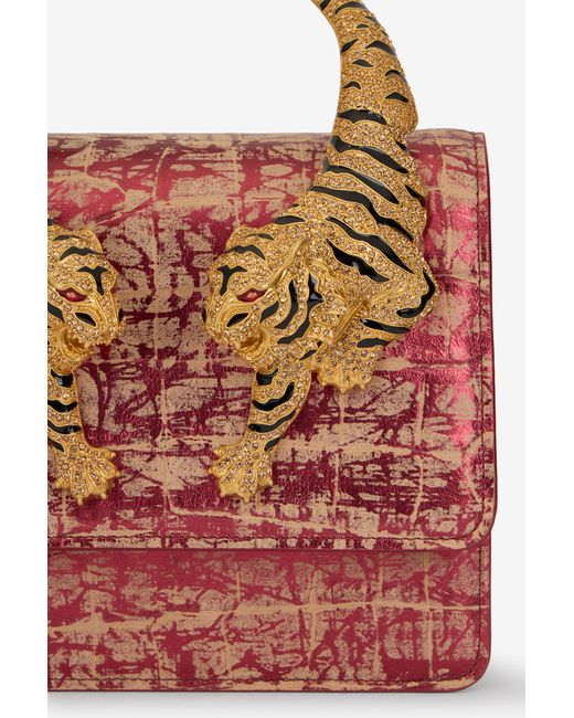 Roberto Cavalli Red Medium Roar Bag