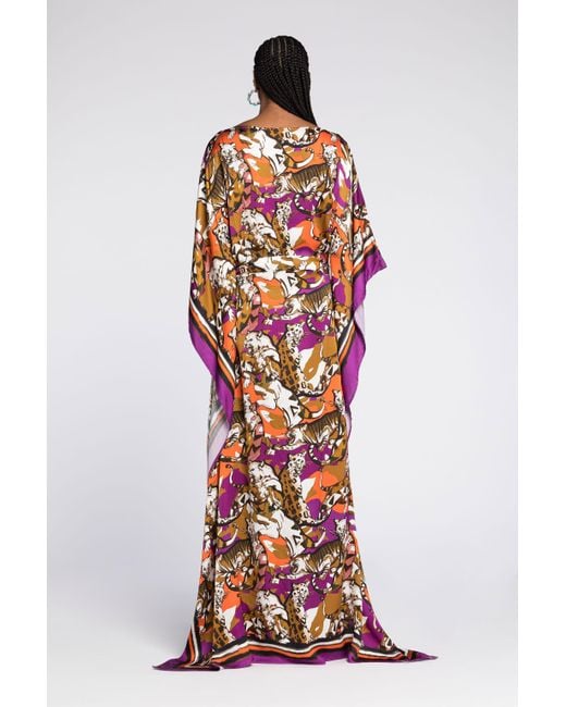 Roberto Cavalli White Maxikleid Mit Animal-Print