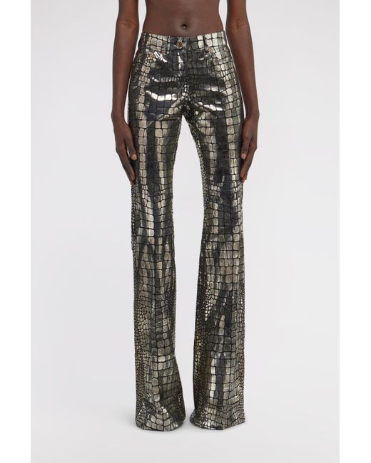 Roberto Cavalli Metallic Printed Pants