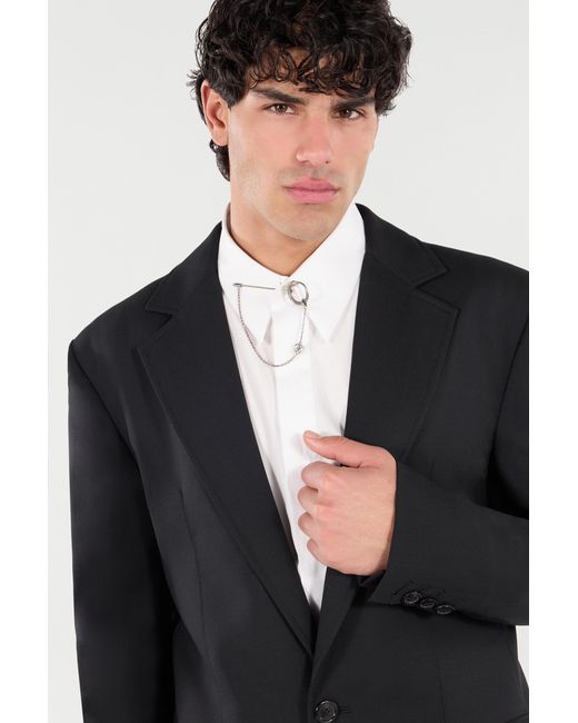 Roberto Cavalli Black Virgin Wool Jacket for men