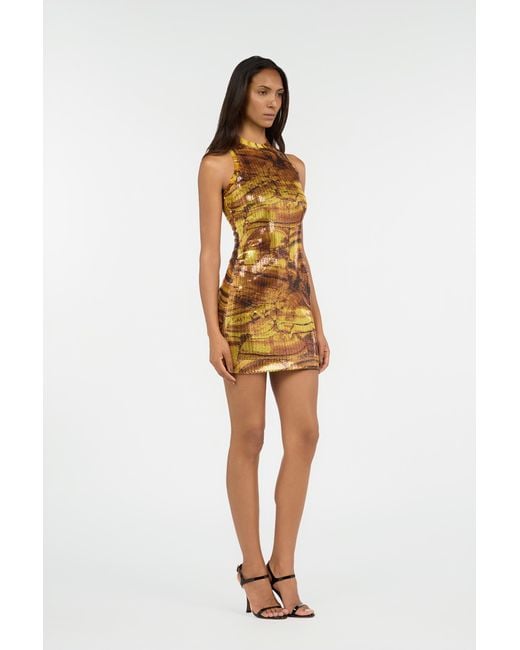 Roberto Cavalli Natural Tiger Eye Print Dress Mini