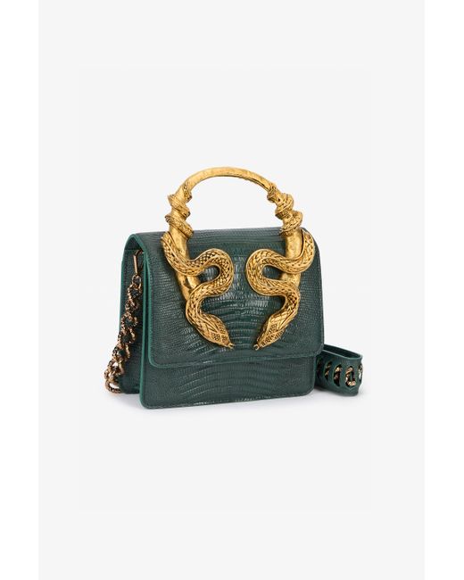 Borsa Verde Con Serpenti di Roberto Cavalli in Green