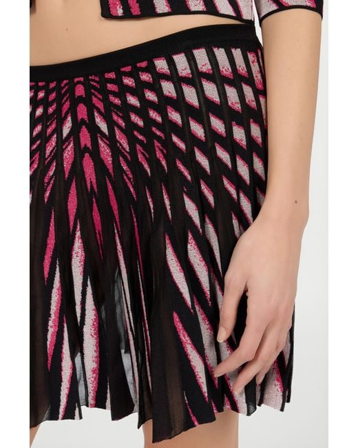 Roberto Cavalli Red Ray Of Paradise Print Mini Skirt