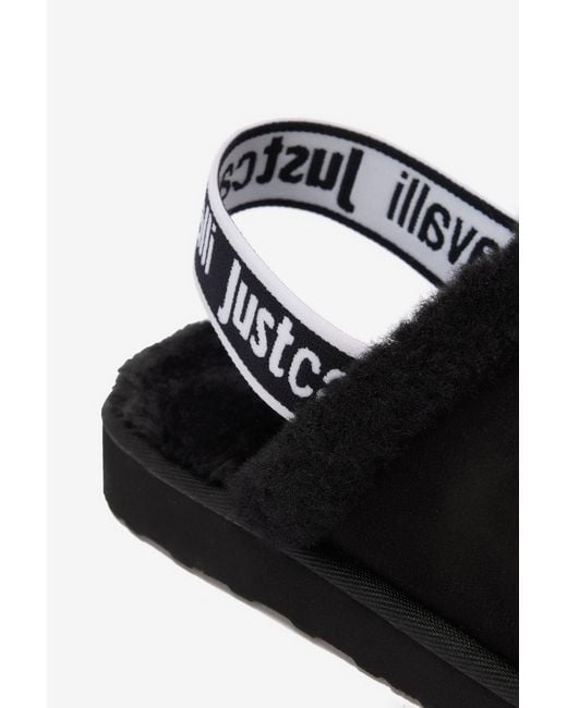 Roberto Cavalli Black Comfy Style Sabot Shoes