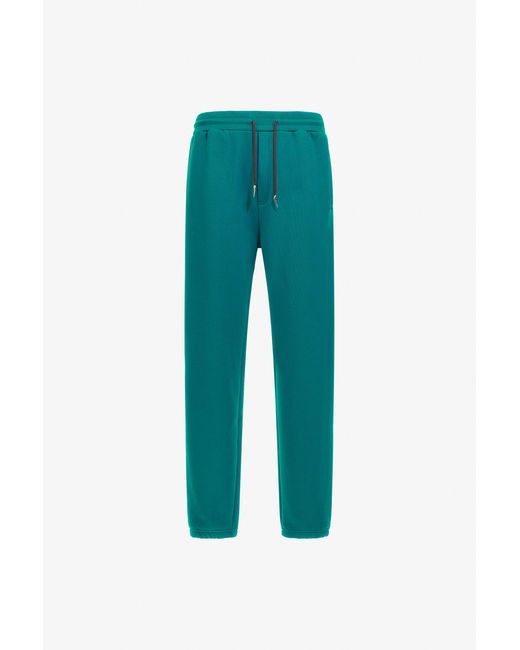 Roberto Cavalli Green Trousers With Fang Detail for men