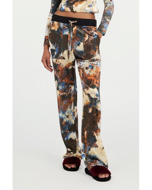 Roberto Cavalli Multicolor Rusty Stain Print Trousers