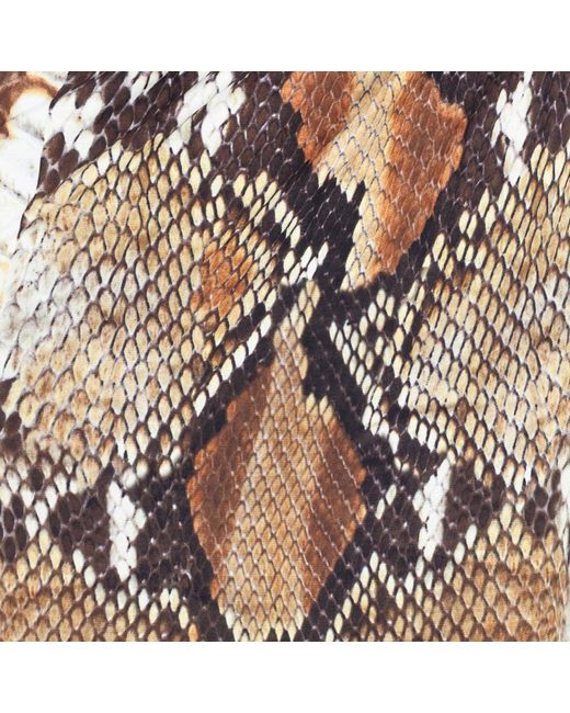 Abito Midi Stampa Python di Roberto Cavalli in White