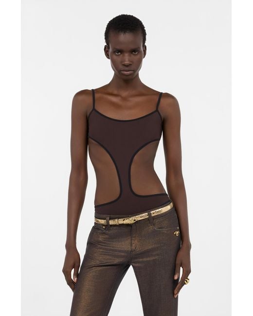 Roberto Cavalli Multicolor One-Piece Swimsuit With Cut-Out