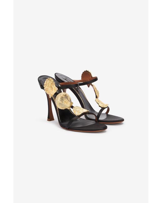 Roberto Cavalli Multicolor Sandals With Golden Shells