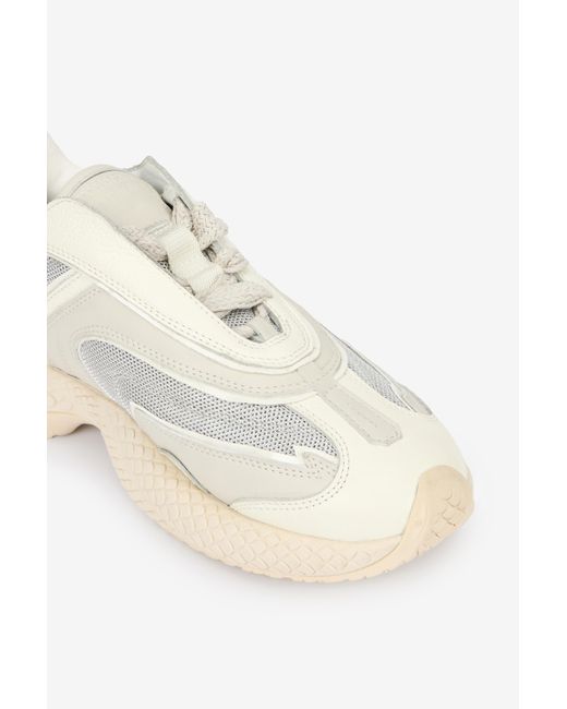 Roberto Cavalli White Serpentine Sneaker
