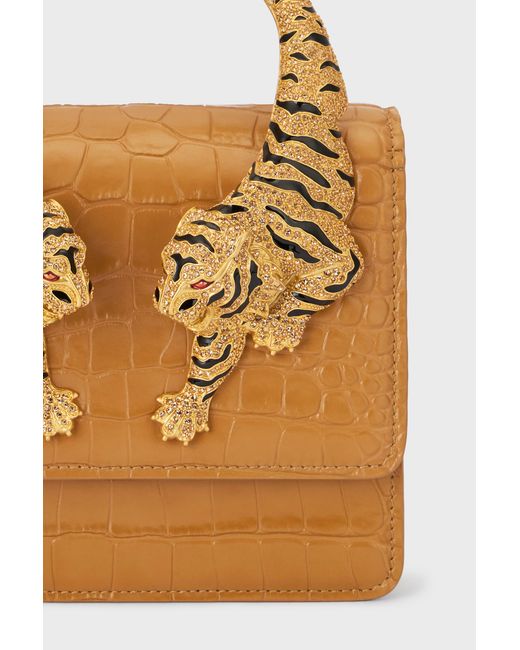 Roberto Cavalli Metallic Medium Roar Bag