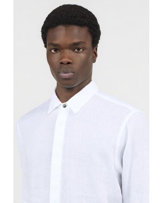 Roberto Cavalli White Linen Shirt for men