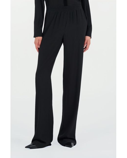 Roberto Cavalli Black Silk Palazzo Trousers