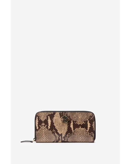 Roberto Cavalli Multicolor Python Print Wallet