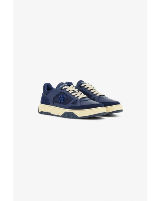 Roberto Cavalli Blue Rc Monogram Sneakers for men