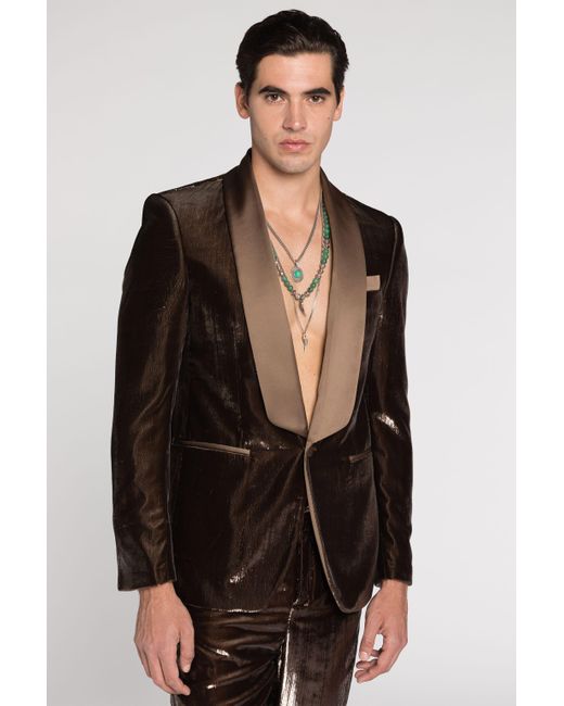 Blazer De Botonadura Simple Roberto Cavalli de hombre de color Brown