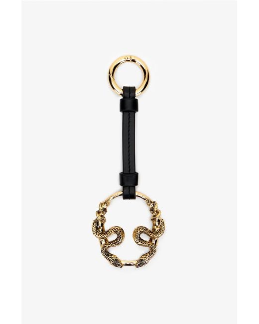 Roberto Cavalli White Serpentine Key Ring