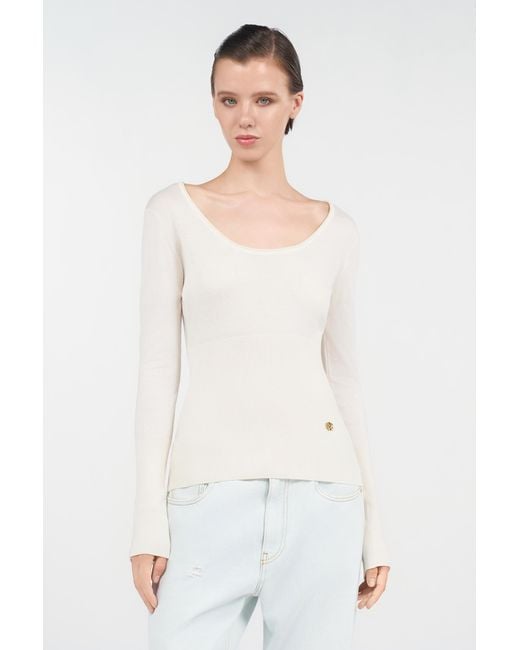 Pull En Coton Roberto Cavalli en coloris White