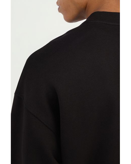 Roberto Cavalli Black Sweatshirt With Tonal Logo Patch for men