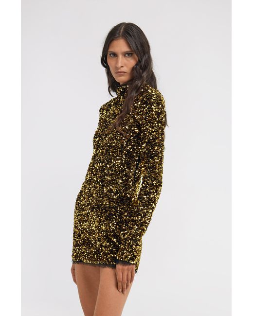 Roberto Cavalli Green Sequin Mini Dress