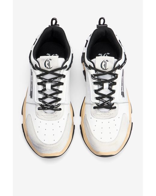 Roberto Cavalli Multicolor Running Sneakers With Logo for men