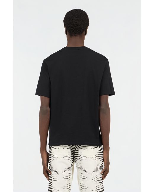 Roberto Cavalli Black T-Shirt With Embroidered Logo for men