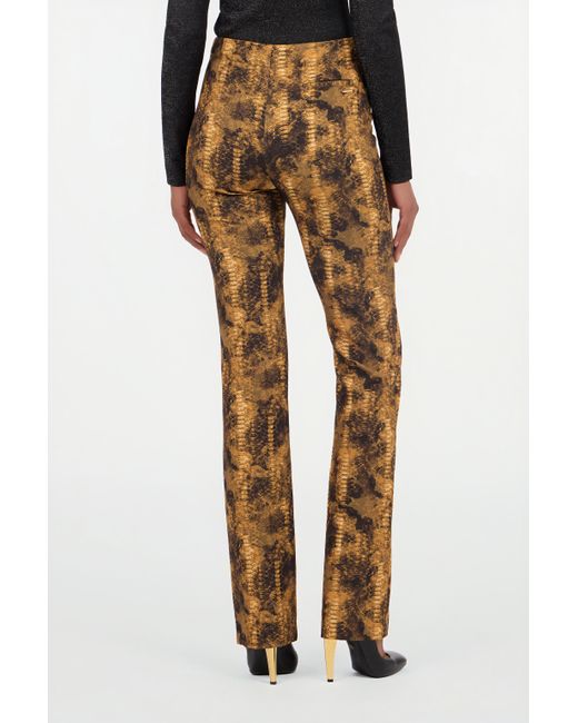 Roberto Cavalli Natural Cobra Print Trousers