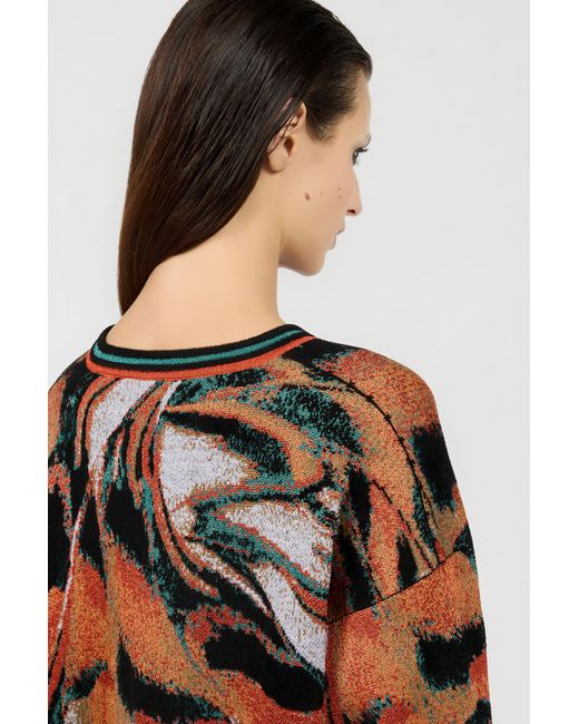 Roberto Cavalli Multicolor Butterfly Print Sweater