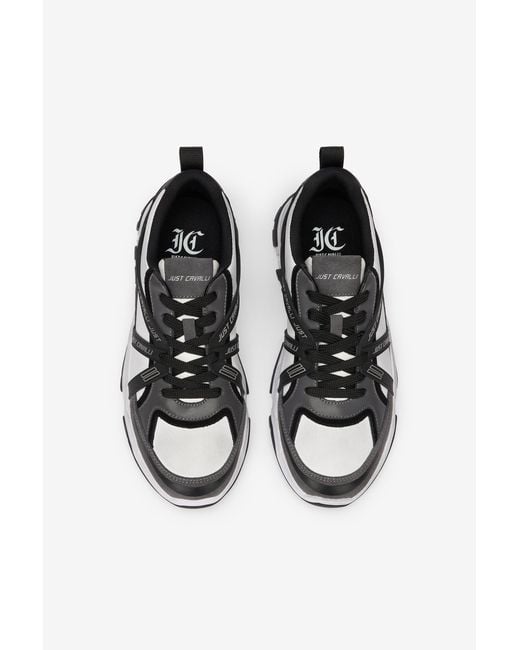 Roberto Cavalli Multicolor Chunky Leather Sneakers for men