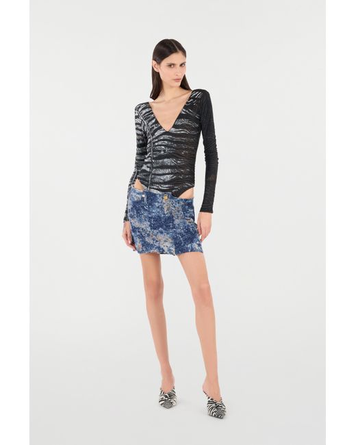 Roberto Cavalli Black Body Mit Den Motiven Zebra Und Tiger Skin