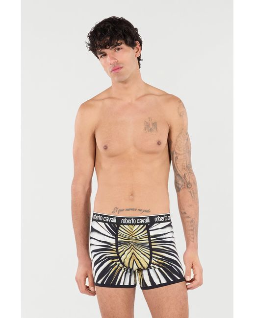 Roberto Cavalli Multicolor Boxers With Ray Of Print for men