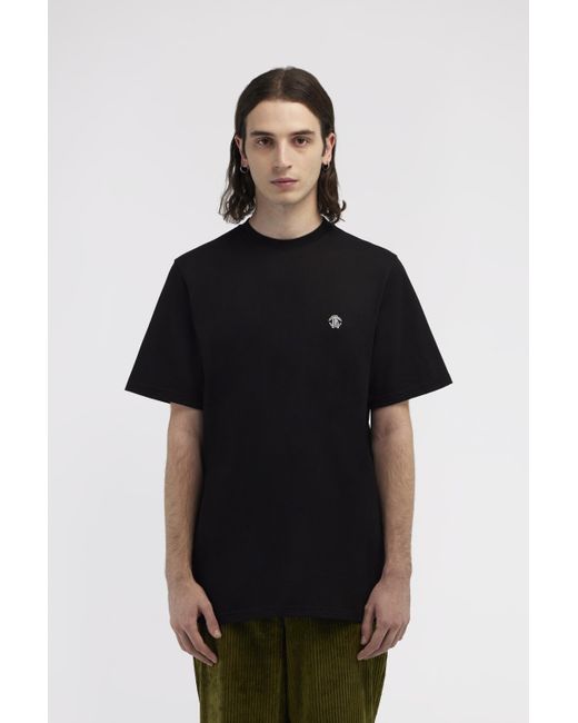 Roberto Cavalli Black T-Shirt With Monogram Rc for men